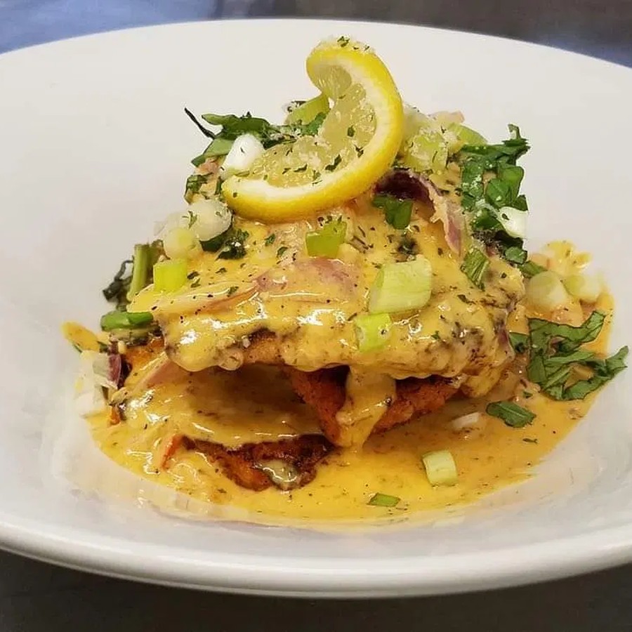 Pan-seared fish with lemon cream sauce